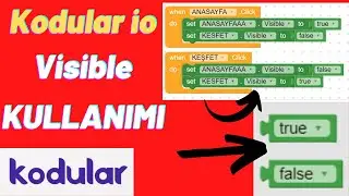 Kodular io VİSİBLE Kullanımı True, False Kullanımı İle Uygulama Yapımı - Kodular io Dersleri