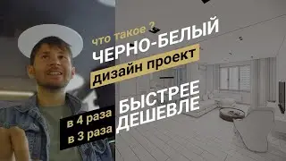 Черно белый ДИЗАЙН ПРОЕКТ| упрощённая версия проекта для ремонта.