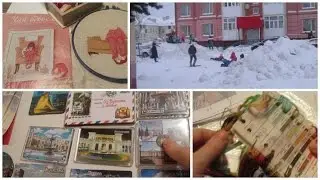 198 Cross-stitch-vlog: магниты, Дед мороз, вышивка