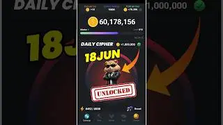 18 June Morse Code Hamster Kombat | 1 Million Points Daily Cipher || #hamsterkombat #hamstercombo