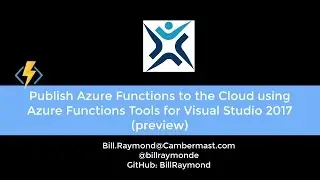 Publish Azure Functions from Visual Studio with Visual Studio Tools for Azure Functions