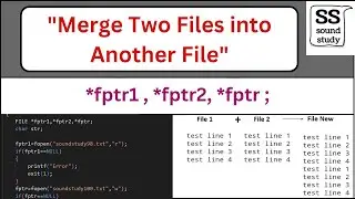 Merge Two Files and Write It in a New File.| Merging Files | Sound Study.
