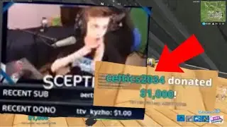 KID FORTNITE PLAYER SCEPTIC $1000 DONATION ON STREAM (Emotional)
