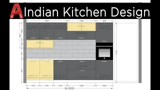Indian Kitchen Design in Autocad Start to End