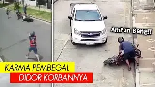 PEMBEGAL DIDOR KORBANNYA!! Niatnya Mau Begal Pemotor Tapi Ternyata Anggota Polisi