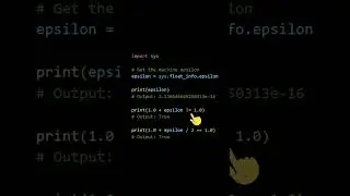 Epsilon in Python