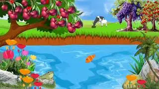 Copyright free background for cartoon video । Cartoon River Background No Copyright