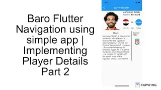 Baro wax kasta oo aad u baahan tahay inaad ka ogaato Flutter Navigation | part 2 | Player Details