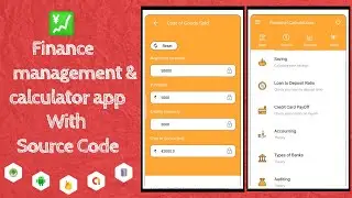 How To Make Finance management and Finance calculator app In Android Studio| With Source Code