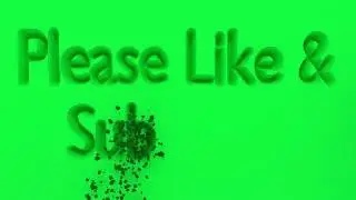 LIKE,SUBSCRIBE TEXT 3D GREEN SCREEN VIDEO