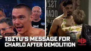 🔥 Fiery Tszyu sends message to Jermell Charlo 🗣️ Whilst Tszyu's mum all class as she consoles Ocampo