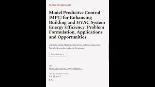 Model Predictive Control (MPC) for Enhancing Building and HVAC System Energy Efficien... | RTCL.TV