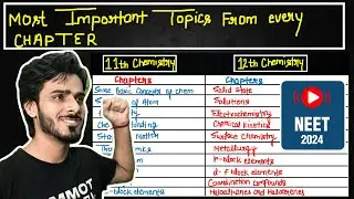 NEET Chemistry: IMPORTANT Topics from Every Chapter for NEET-2024 #neet #neet2024 #chemistry
