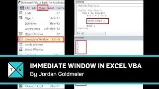 Using the Immediate Window - Excel VBA Tips