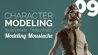 Character Modeling in Blender - 09 Modeling Moustache