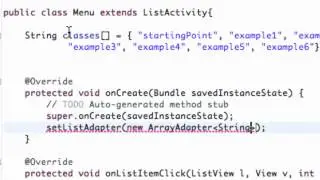 Android Developing Applications Tutorial   19   Setting up an ArrayAdapter