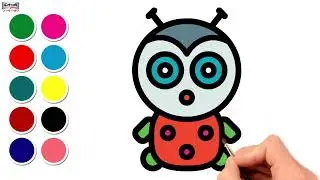 Learn How To Draw And Color Ladybug | Drawing And Coloring Tutorial