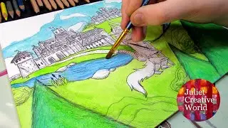 PUSS IN BOOTS WATERCOLOUR PAINTING. Tutorial how paint with watercolors and finishing picture.