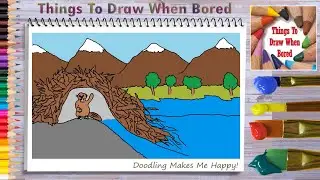 How To Draw A Beaver Dam ( How To Draw A Beaver Dam Step By Step Easy ) - How To Draw A Beaver Lodge