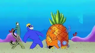 Dr Livesey Walk Rainbow Friends In Bikini Bottom And Escorted Sponge Bob To Home(Short Version)