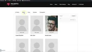 How to create Tabs based Talents Directory page