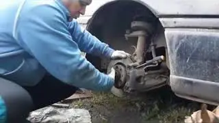 Опель Вектра А. Замена подшипника передней ступицы в полевых условиях