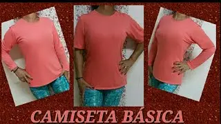 CORTANDO e COSTURANDO CAMISETA BÁSICA (mangas curta e comprida)