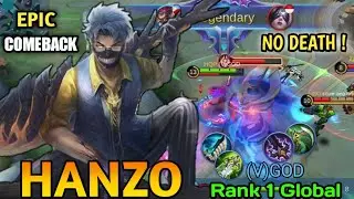 Hanzo Offlaner Gameplay , Perfect No Death | Top Global Hanzo | by (V)GOD | Mobile Legends Bang Bang