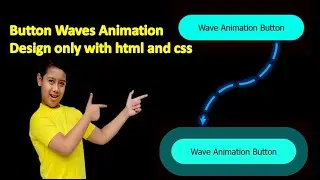 CSS wave button animation effect | only with HTML and CSS |CodeWithSahir