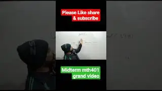 mth401 Differential Equations Midterm Grand video Lecture 1 to 22 #shorts #vu #differentialequation