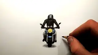 Как нарисовать Мотоциклиста | How to draw a motorcyclist