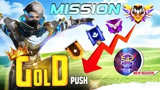 BR RANKED* new Season 42 - Mission Gold🥇 Push Only (3h40m) in freefire| AR ROWDY 99✓