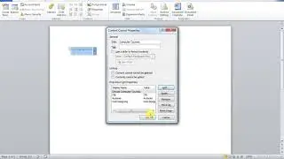how to create drop down list in msword with developer menu