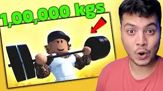 CAN I LIFT 1,00,000 KGS - STRONGMAN SIMULATOR - ROBLOX