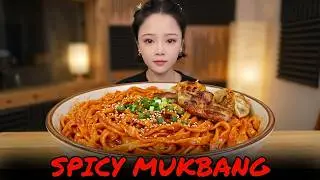 ASMR CHINESE MUKBANG FOOD EATING SHOW 요리 먹방 :) 이거 맛있네? 칼비빔국수 #18