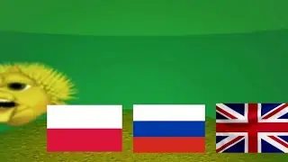 Жёлтая рыбка поёт лалалалалла  на разных языках:Польский,Русский и Английский
