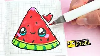 Watermelon - Simple KAWAII Drawings