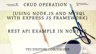 Mysql and node.js tutorial|CRUD operation using node.js and mysql|Create Rest Api In Node.js