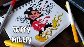 I drew a Tripping out Mickey Mouse......😜