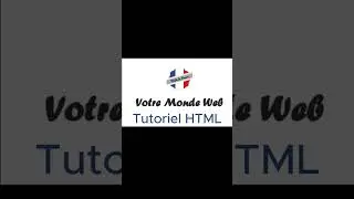 ETAPE 18 - Tutoriel HTML - Création Menu NAV - partie HTML