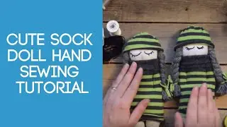 Cute sock doll hand sewing tutorial