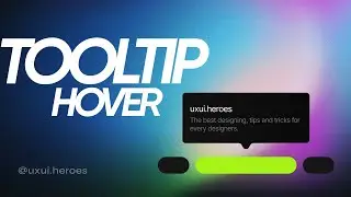 Interactive hover tooltip animation in figma | Figma tutorial | Figma animation