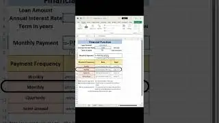 Calculate Loan Payments with Excel PMT Function#pmtfunction #loan #interest #interestcalculator