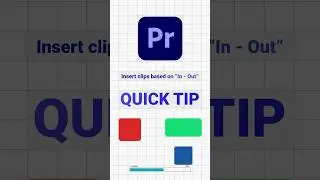 How to insert a clip based on a specific In and Out inside Premiere Pro.. #adobepremiere #videoedit