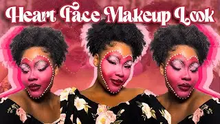 Valentine's Day Inspired Makeup look I Heart Face Art & Bold Glam I
