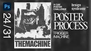 Grotesque threshold Graphic Poster Process!   - 24/31 (Speed Art ) 31 Days Poster Challenge