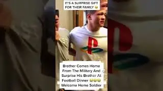 Brother came home from the military and Surprise his lil brother ￼