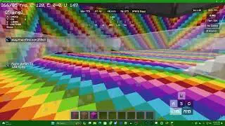 [MOSTLY UNEDITED] Building Rainbow Floors For My Tower in Minecraft! [PART 12] (1.19)