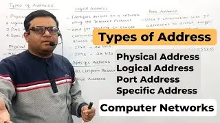Types of Address in Networking: Physical Address, Logical Address, Port Address and Specific Address