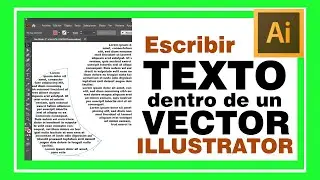 ESCRIBIR TEXTO dentro de VECTOR en Illustrator. Cómo crear texto en el interior de una figura